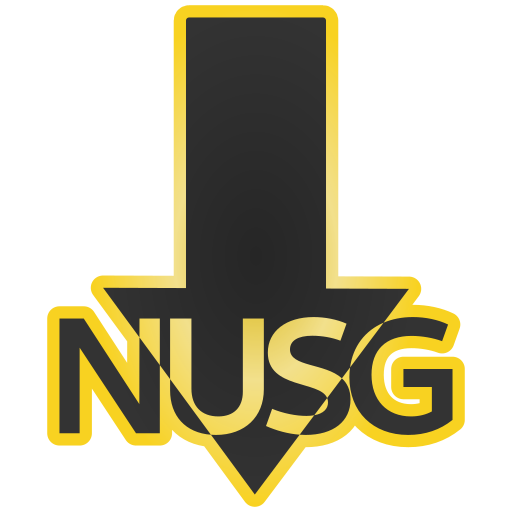 An icon featuring a downward facing arrow with the text "NUSG" across the bottom.